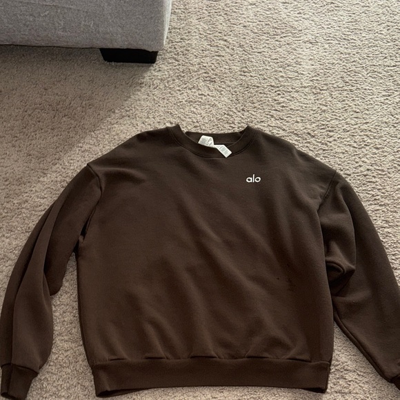 ALO Accolade Espresso Crew Neck Pullover - Picture 4 of 8